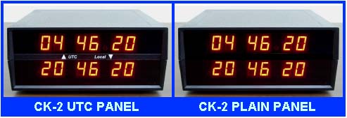 Photo:  choice of two panels for time zone clock / local  UTC or plain panel