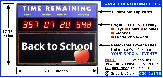 Digital Large Countdown Wall Clock with Days
